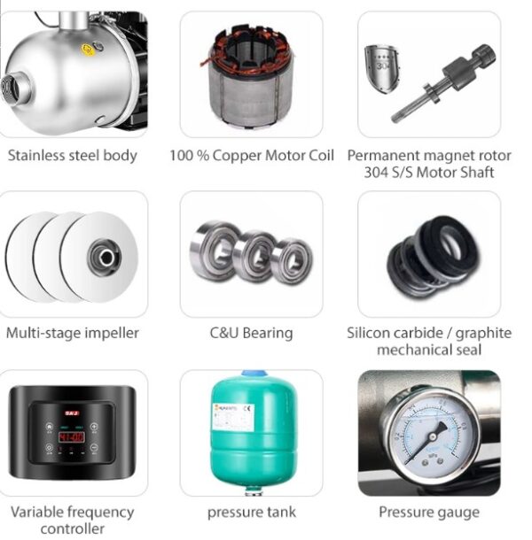 Constant Pressure Multistage Centrifugal Booster Water Pump Set with Automatic Controller - Image 5